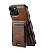Suteni Koffiebruin Pasjeshouder 2-in-1 Hoesje voor de iPhone 14 Plus