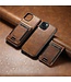 Suteni Koffiebruin Pasjeshouder 2-in-1 Hoesje voor de iPhone 14 Plus