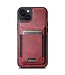 Suteni Rood Pasjeshouder 2-in-1 Hoesje voor de iPhone 14 Plus
