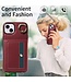 SoFetch Bordeaux Rood Pasjeshouder Hybride Hoesje met Koord voor de iPhone 14 Plus