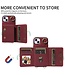 SoFetch Bordeaux Rood Pasjeshouder Hybride Hoesje met Koord voor de iPhone 14 Plus