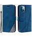 SoFetch Blauw Lijnen Bookcase Hoesje voor de iPhone 14 Plus