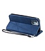 SoFetch Blauw Lijnen Bookcase Hoesje voor de iPhone 14 Plus