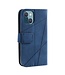 SoFetch Blauw Lijnen Bookcase Hoesje voor de iPhone 14 Plus