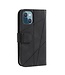 SoFetch Zwart Lijnen Bookcase Hoesje voor de iPhone 14 Plus