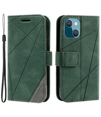 SoFetch Groen Lijnen Bookcase Hoesje iPhone 14 Plus