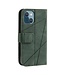 SoFetch Groen Lijnen Bookcase Hoesje voor de iPhone 14 Plus