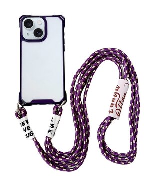 SoFetch Paars Modern Bumper Hoesje met Koord iPhone 14 Plus