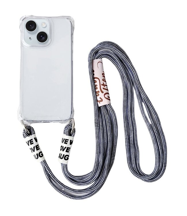SoFetch Transparant Modern Bumper Hoesje met Koord voor de iPhone 14 Plus