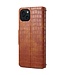 SoFetch Bruin Krokodillen Bookcase Hoesje voor de iPhone 14 Plus