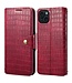 SoFetch Rood Krokodillen Bookcase Hoesje voor de iPhone 14 Plus
