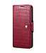 SoFetch Rood Krokodillen Bookcase Hoesje voor de iPhone 14 Plus