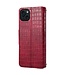 SoFetch Rood Krokodillen Bookcase Hoesje voor de iPhone 14 Plus