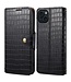 SoFetch Zwart Krokodillen Bookcase Hoesje voor de iPhone 14 Plus