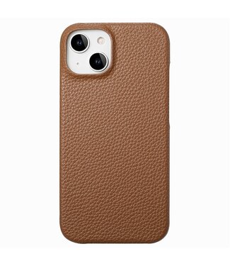 SoFetch Koffiebruin Litchee Hybride Hoesje iPhone 14 Plus