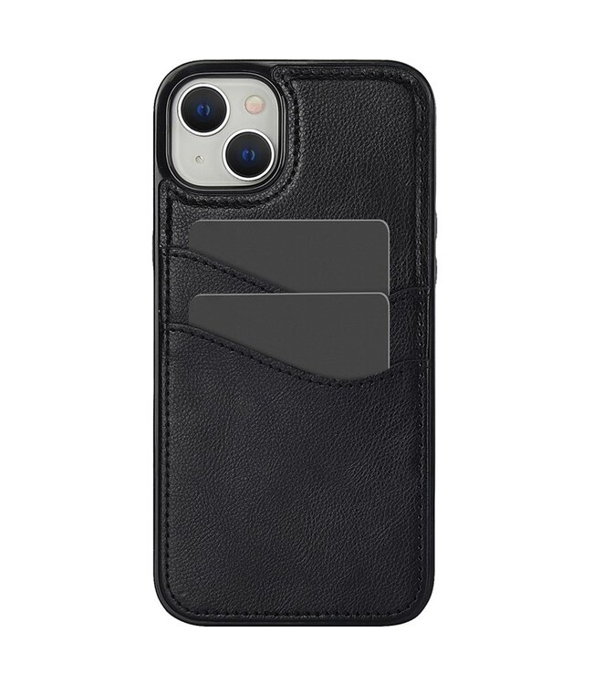 SoFetch Zwart Pasjeshouder Hybride Hoesje voor de iPhone 14 Plus