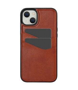 SoFetch Bruin Pasjeshouder Hybride Hoesje iPhone 14 Plus