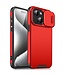 SoFetch Rood Lensbescherming Hybride Hoesje voor de iPhone 14 Plus