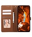SoFetch Bruin Ruiten Bookcase Hoesje met Polsbandje voor de iPhone 14 Plus