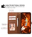 SoFetch Bruin Ruiten Bookcase Hoesje met Polsbandje voor de iPhone 14 Plus