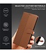 SoFetch Bruin Ruiten Bookcase Hoesje met Polsbandje voor de iPhone 14 Plus