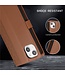 SoFetch Bruin Ruiten Bookcase Hoesje met Polsbandje voor de iPhone 14 Plus