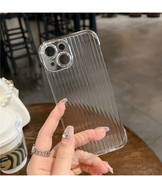 SoFetch Transparant Lijnen Hardcase Hoesje iPhone 14 Plus