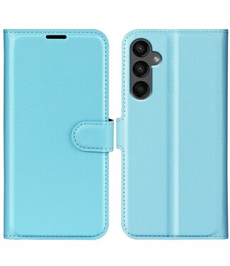 SoFetch Blauw Litchee Bookcase Hoesje Samsung Galaxy A15 5G