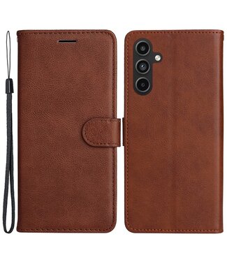 SoFetch Bruin Effen Bookcase Hoesje Samsung Galaxy A15 5G