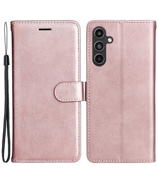 SoFetch Rozegoud Effen Bookcase Hoesje Samsung Galaxy A15 5G