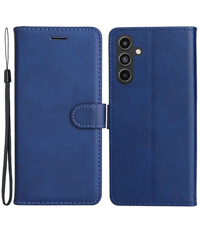 SoFetch Blauw Effen Bookcase Hoesje voor de Samsung Galaxy A15 5G