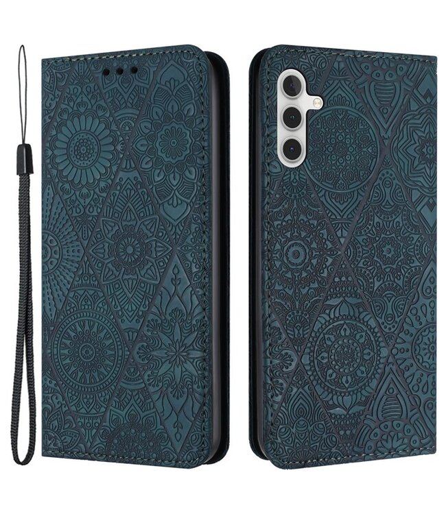 SoFetch Blauw Mandala Bookcase Hoesje voor de Samsung Galaxy A15 5G