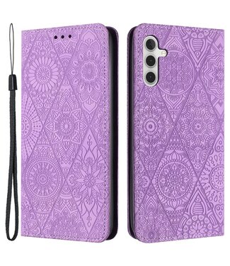 SoFetch Paars Mandala Bookcase Hoesje Samsung Galaxy A15 5G