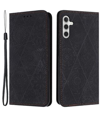 SoFetch Zwart Mandala Bookcase Hoesje Samsung Galaxy A15 5G