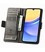 CASENEO Grijs RFID Retrostijl Bookcase Hoesje voor de Samsung Galaxy A15 5G