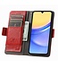 CASENEO Rood RFID Retrostijl Bookcase Hoesje voor de Samsung Galaxy A15 5G