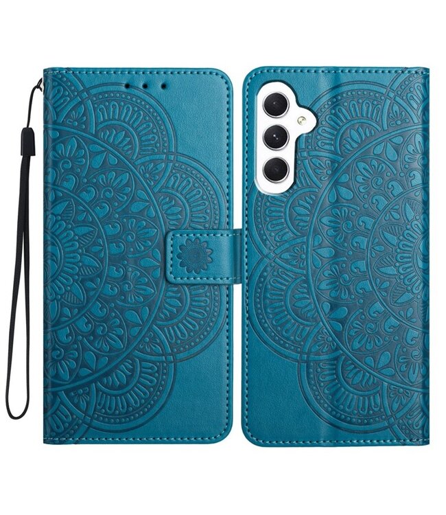SoFetch Blauw Mandala Bookcase Hoesje voor de Samsung Galaxy A15 5G