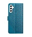 SoFetch Blauw Mandala Bookcase Hoesje voor de Samsung Galaxy A15 5G