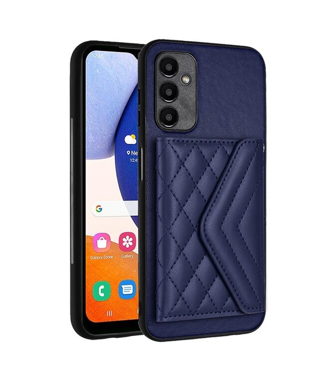 SoFetch Saffierblauw Pasjeshouder Hybride Hoesje voor de Samsung Galaxy A15 5G