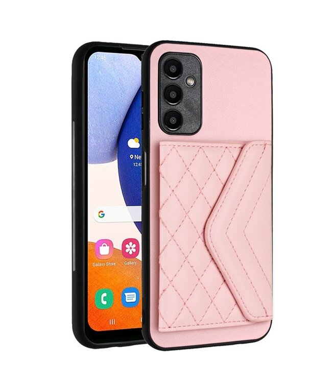 SoFetch Roze Pasjeshouder Hybride Hoesje voor de Samsung Galaxy A15 5G