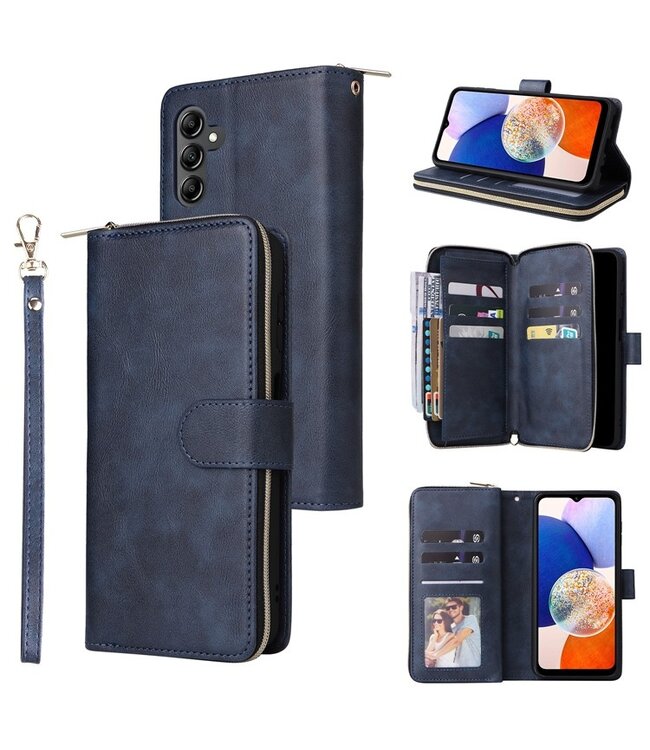 SoFetch Blauw Stijlvol Wallet Hoesje voor de Samsung Galaxy A15 5G