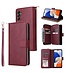 SoFetch Bordeaux Rood Stijlvol Wallet Hoesje voor de Samsung Galaxy A15 5G