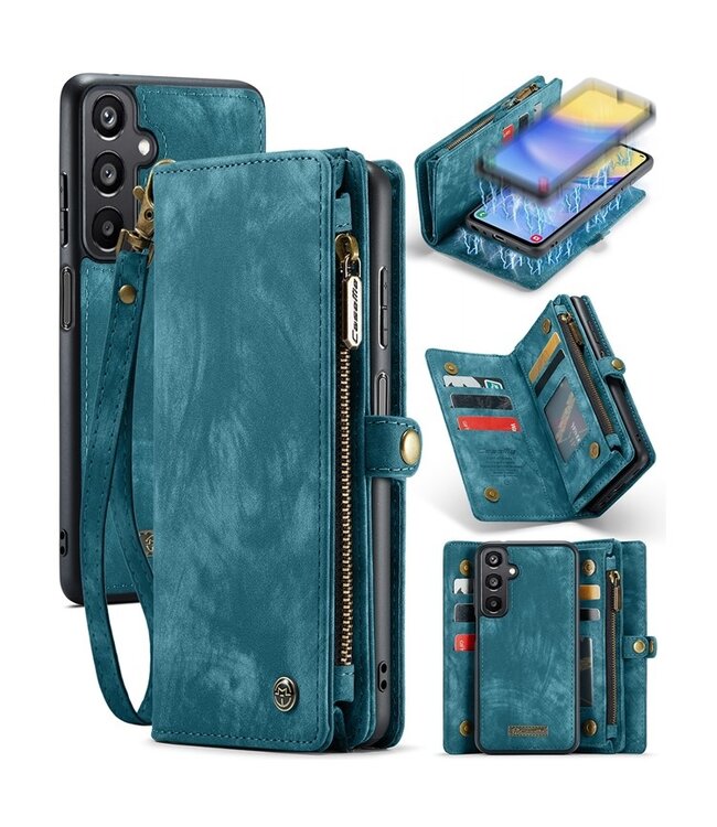 SoFetch Blauw Zacht Wallet Hoesje voor de Samsung Galaxy A15 5G