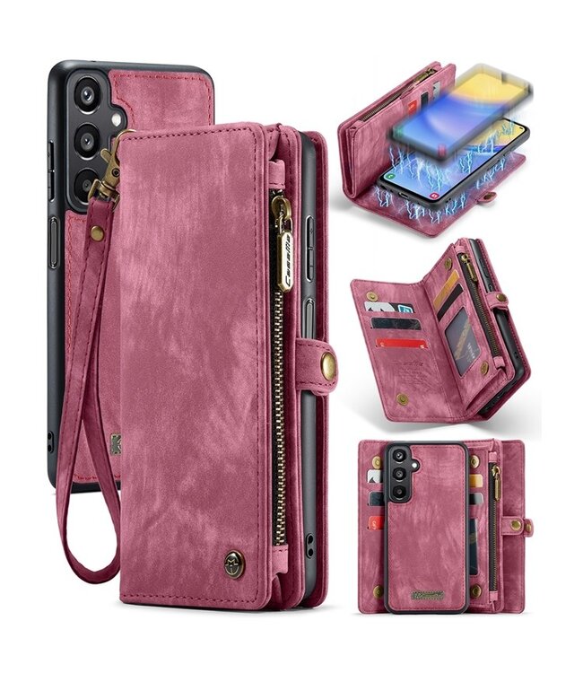 SoFetch Rood Zacht Wallet Hoesje voor de Samsung Galaxy A15 5G