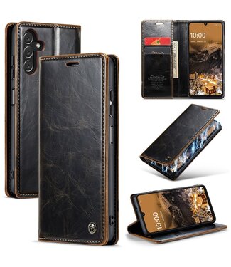 SoFetch Koffiebruin Glad Bookcase Hoesje Samsung Galaxy A15 5G