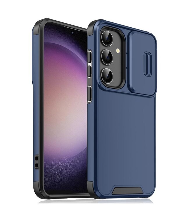 SoFetch Blauw Lensbescherming Hybride Hoesje voor de Samsung Galaxy A15 5G