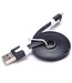 Universele Micro USB Kabel 100 cm - Zwart / Wit