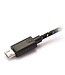 Universele Micro USB Nylon Kabel 100 cm - Zwart