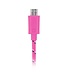 Universele Micro USB Nylon Kabel 100 cm - Roze