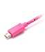 Universele Micro USB Nylon Kabel 100 cm - Roze